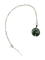 MALACHITE TREE OF OF LIFE PENDANT ON SILVER CHAIN