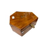 WOOD & BRASS INLAY NAUTICAL THEME BOX