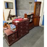 CHEST DRAWERS, BOOKCASE CORNER CABINET 2 DRAWER CHEST