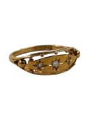 18 CARAT YELLOW GOLD & DIAMOND RING - CIRCA 1911