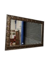 GILT FRAMED BEVELLED GLASS WALL MIRROR