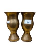 PAIR OF TRENCH ART VASES