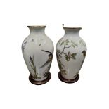 PAIR OF VASES & STANDS