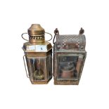 2 OLD RAILWAY LAMPS