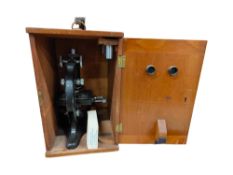 CASED MICROSCOPE AND SLIDES