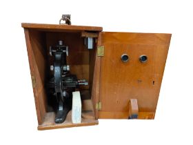 CASED MICROSCOPE AND SLIDES
