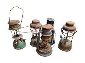 COLLECTION OF OLD TILLY LAMPS