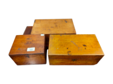 3 OLD WOODEN BOXES