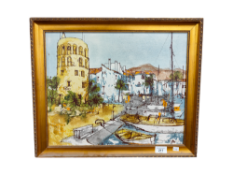 FRENCH HARBOUR SCENE - BERNARD DUFOUR