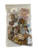 BAG OF COINS & CURRENCY
