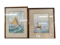PAIR OF VICTORIAN WATERCOLOURS - H W MURRAY