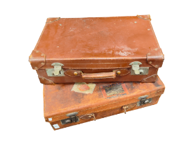 2 OLD VINTAGE SUITCASES