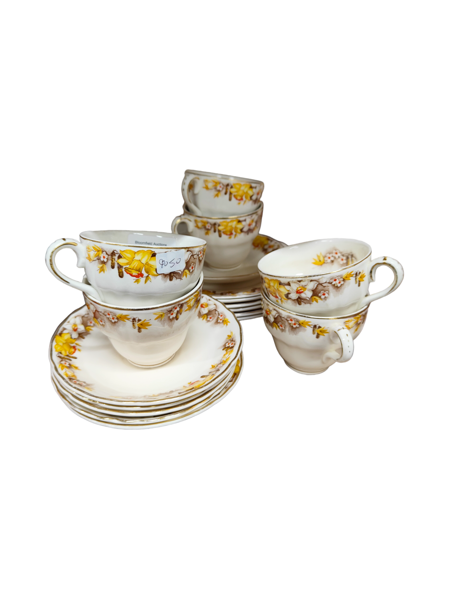 18 PIECE VINTAGE TEASET 'ROYAL PETAL'