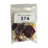 BAG OF LOOSE GEM STONES INC DIAMOND, RUBY, TOPAZ, AMETHYST ETC