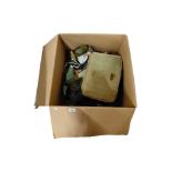 LARGE BOX OF ARMY GEAR