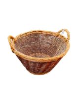 LARGE WICKER LOG BASKET