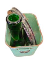 ENAMEL BREAD BIN AND CONTENTS