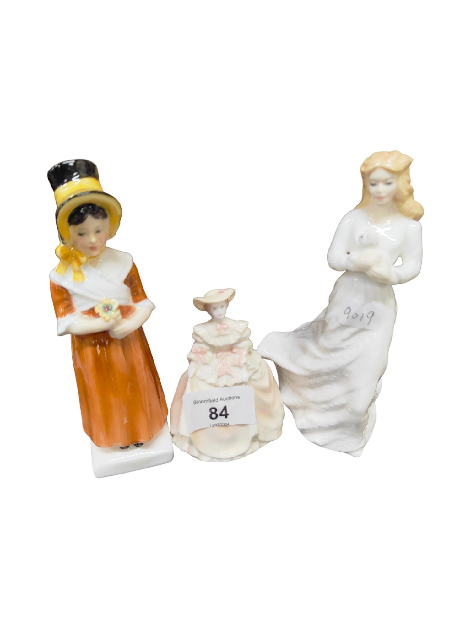 2 ROYAL DOULTONS AND A COALPORT FIGURE