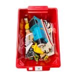 BOX OF MODEL CARS AND TOYS