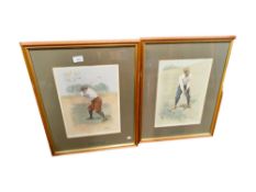 PAIR OF OLD GOLF PRINTS