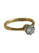 18CT DIAMOND SOLITAIRE RING (0.60 CARAT APPROX.) (SIZE 'O')