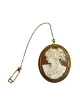 9 CARAT GOLD CAMEO BROOCH