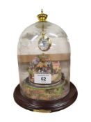 FLYING SCOTSMAN ROMANCE OF STEAM VILLAGE CLOCK COMPLETE WITH POCKET WATCH