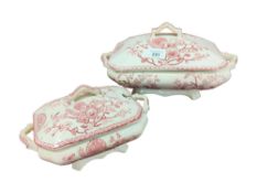 2 VICTORIAN TUREENS AND LIDS