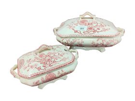 2 VICTORIAN TUREENS AND LIDS