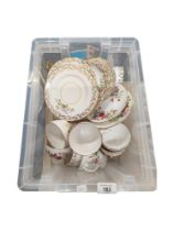 BOX LOT OF PART TEASETS