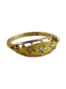 18 CARAT YELLOW GOLD AND DIAMOND RING - CIRCA 1911