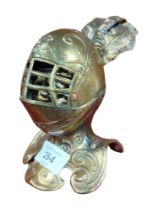 VINTGE MEDIEVAL KNIGHT BRASS INKWELL