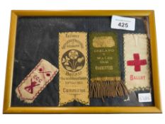 FRAMED PENNANTS TO INCLUDE IRELAND V WALES 1902