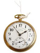 GOLD PLATED ILLINOIS POCKET WATCH