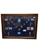 SECOND WORLD WAR VICTORY FRAMED COIN SET