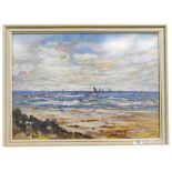 R.M PATTERSON WATERCOLOUR SEASCAPE 60CM X 44CM