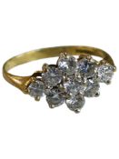9 CARAT GOLD AND CZ RING
