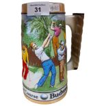 LARGE BUDWEISER GOLFING BEER STEIN