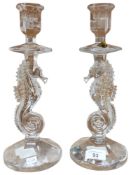 PAIR OF WATERFORD CRYSTAL CANDLESTICKS