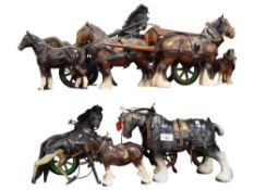 QUANTITY OF MODEL HORSES AND CARTS