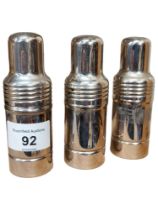 SET OF 3 ART DECO TRAVELLING SCENT BOTTLES