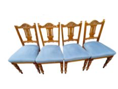SET OF 4 EDWARDIAN DINING CHAIRS