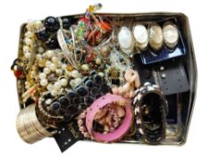 BOX OF COSTUME JEWELLERY