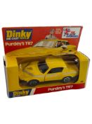 BOXED DINKY MODEL 112, PURDYS TR7, YELLOW