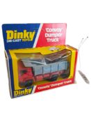 BOXED DINKY MODEL 382, CONVOY DUMPER TRUCK, RED/GREY
