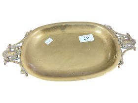 ART NOUVEAU BRASS TRAY