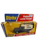 BOXED DINKY MODEL 277, POLICE LAND ROVER, NAVY BLUE/CREAM