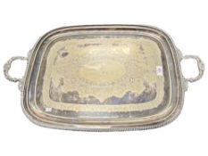 LARGE HEAVY PLATED BUTLERS TRAY