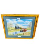 3 NICELY FRAMED RAILWAY SCENE PICTURES
