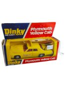 BOXED DINKY MODEL 278, PLYMOUTH YELLOW CAB